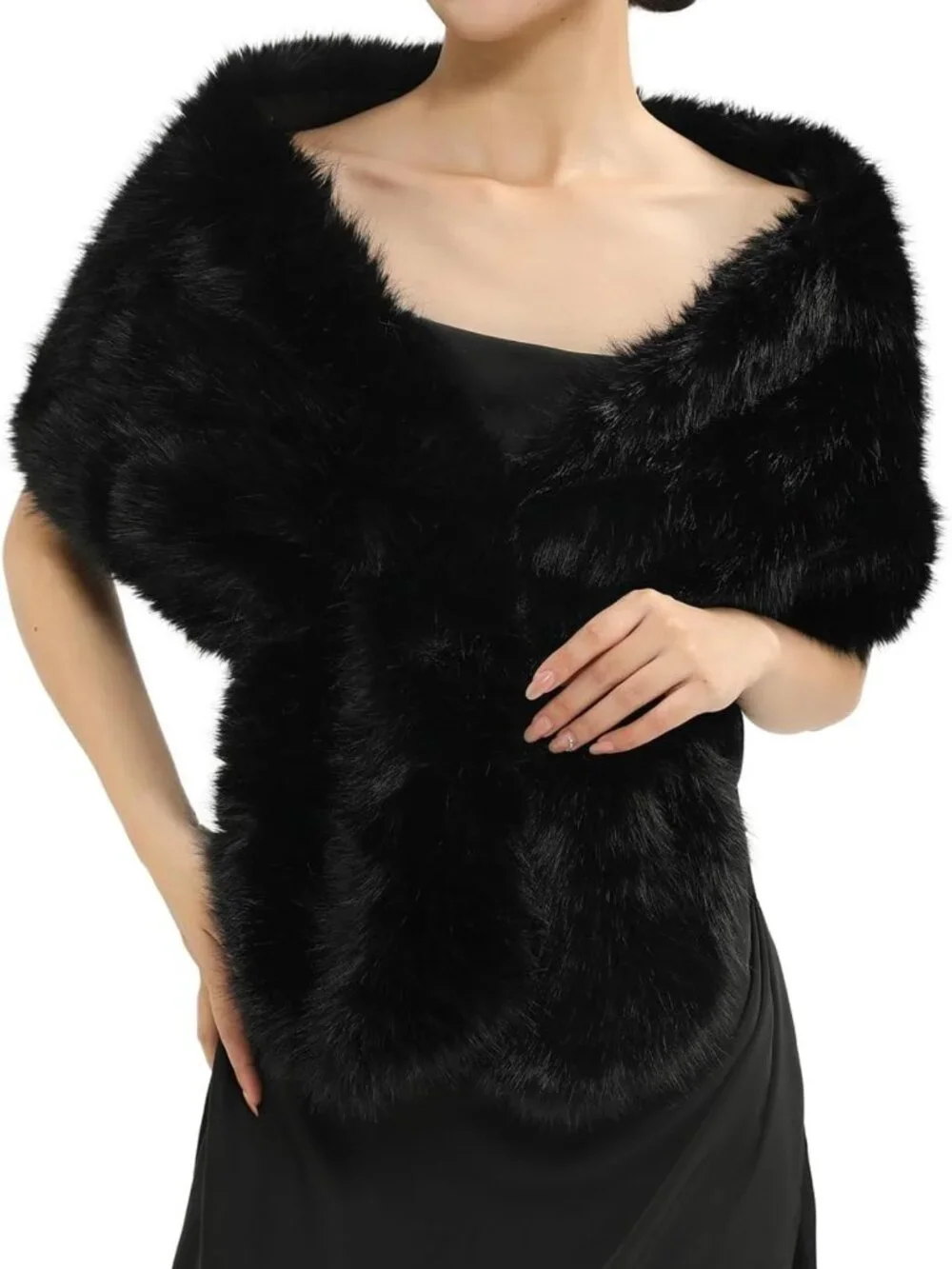 Cozy Faux Fur Collar Scarf for Women - Stylish Neck Shrug for Fall & Winter